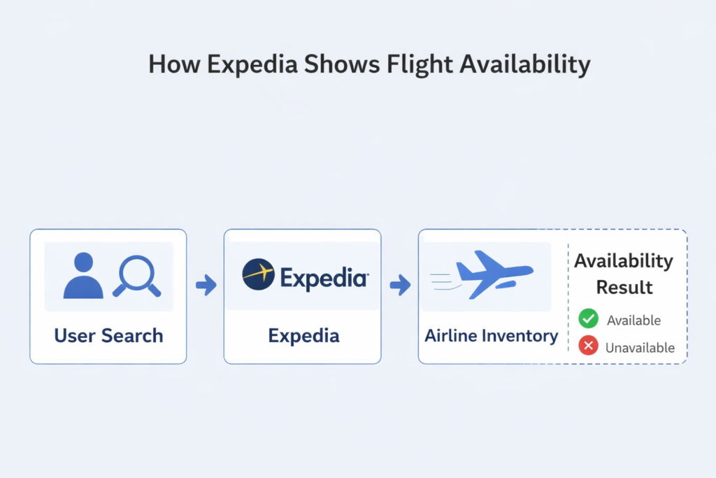 how expedia shows flight availability