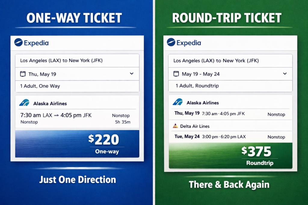 Expedia One-Way vs Round-Trip — Which Saves More?